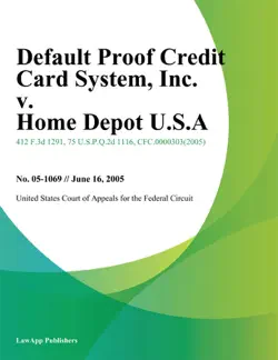 default proof credit card system, inc. v. home depot u.s.a., inc. book cover image