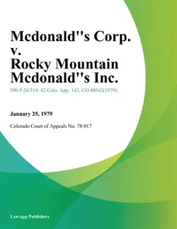 mcdonalds corp. v. rocky mountain mcdonalds inc. book cover image