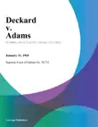 Deckard v. Adams synopsis, comments
