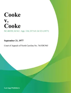 cooke v. cooke book cover image