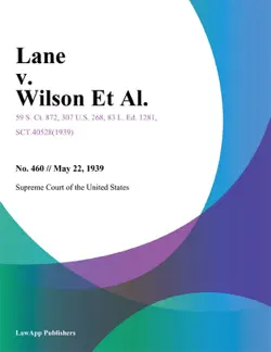 lane v. wilson et al. book cover image