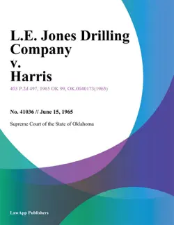 l.e. jones drilling company v. harris imagen de la portada del libro
