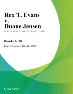 rex t. evans v. duane jensen book cover image