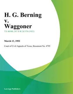h. g. berning v. waggoner book cover image
