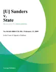 Sanders v. State synopsis, comments