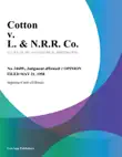 Cotton v. L. & N.R.R. Co. sinopsis y comentarios