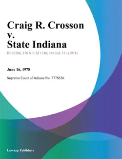 craig r. crosson v. state indiana book cover image