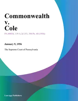 commonwealth v. cole book cover image