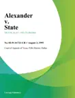 Alexander v. State sinopsis y comentarios