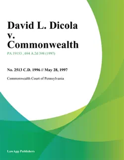 david l. dicola v. commonwealth imagen de la portada del libro