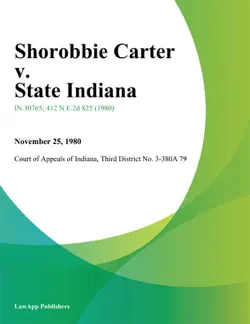 shorobbie carter v. state indiana book cover image