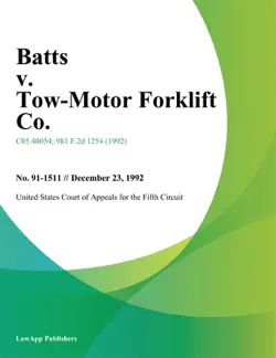 batts v. tow-motor forklift co. book cover image