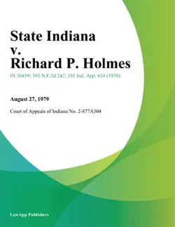 state indiana v. richard p. holmes book cover image