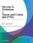 Stevens G. Nicholson v. Nason and Cohen synopsis, comments