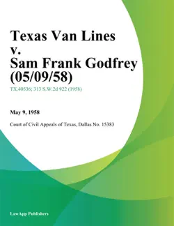 texas van lines v. sam frank godfrey imagen de la portada del libro