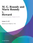 M. G. Roundy and Marie Roundy v. Howard synopsis, comments