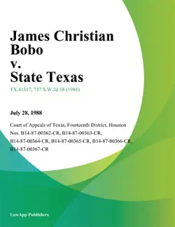 james christian bobo v. state texas book cover image