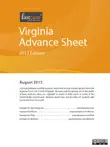 Virginia Advance Sheet August 2013 synopsis, comments
