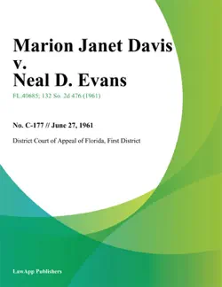 marion janet davis v. neal d. evans book cover image