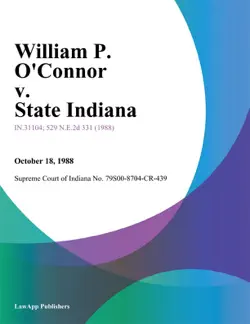 william p. oconnor v. state indiana book cover image