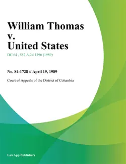 william thomas v. united states book cover image