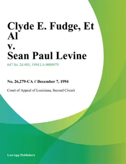 clyde e. fudge, et al v. sean paul levine book cover image
