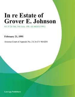in re estate of grover e. johnson book cover image