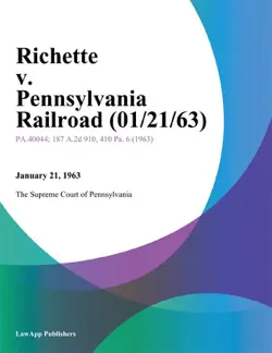 richette v. pennsylvania railroad imagen de la portada del libro