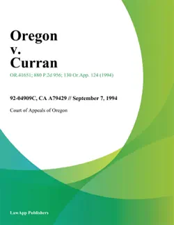 oregon v. curran book cover image