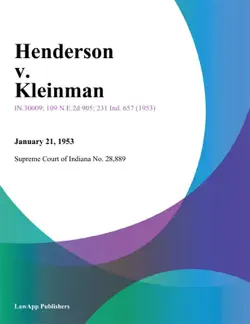 henderson v. kleinman book cover image