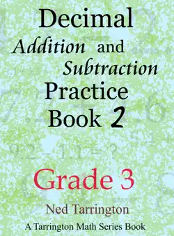 decimal addition and subtraction practice book 2, grade 3 book cover image