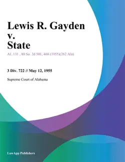 lewis r. gayden v. state book cover image