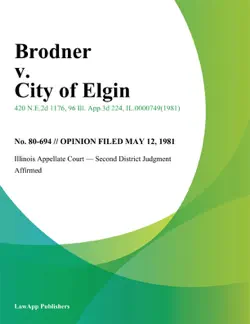 brodner v. city of elgin book cover image