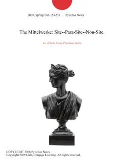 the mittelwerke: site--para-site--non-site. imagen de la portada del libro