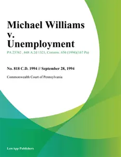 michael williams v. unemployment imagen de la portada del libro