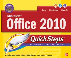 microsoft office 2010 quicksteps book cover image