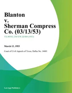 blanton v. sherman compress co. imagen de la portada del libro