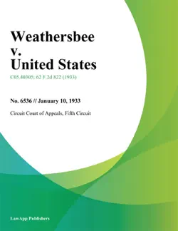 weathersbee v. united states book cover image