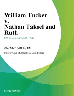 william tucker v. nathan taksel and ruth book cover image