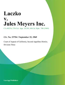 laczko v. jules meyers inc. book cover image