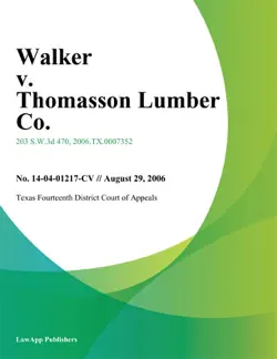 walker v. thomasson lumber co. book cover image