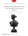 Pondering Priorities: Reflections on the Careers of Three Francophone Women Teachers in Ontario (1). sinopsis y comentarios
