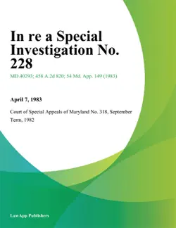 in re a special investigation no. 228 imagen de la portada del libro