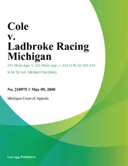 cole v. ladbroke racing michigan book cover image