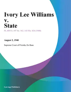 ivory lee williams v. state book cover image