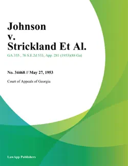 johnson v. strickland et al. book cover image
