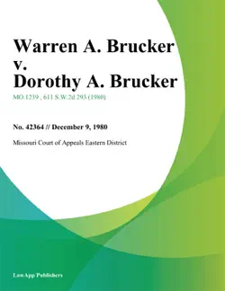warren a. brucker v. dorothy a. brucker imagen de la portada del libro