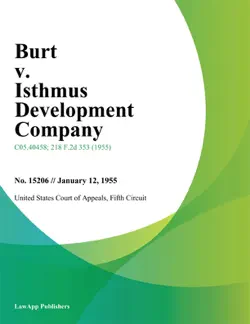 burt v. isthmus development company book cover image