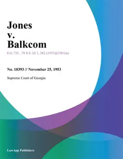 jones v. balkcom book cover image