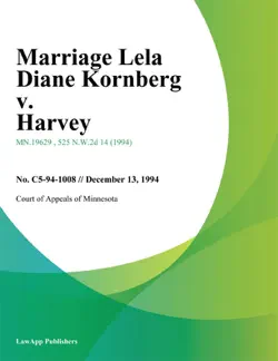 marriage lela diane kornberg v. harvey imagen de la portada del libro